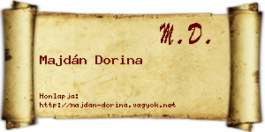Majdán Dorina névjegykártya