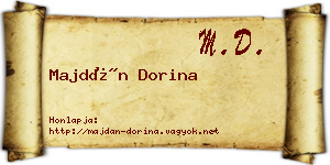 Majdán Dorina névjegykártya