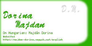 dorina majdan business card