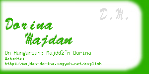 dorina majdan business card